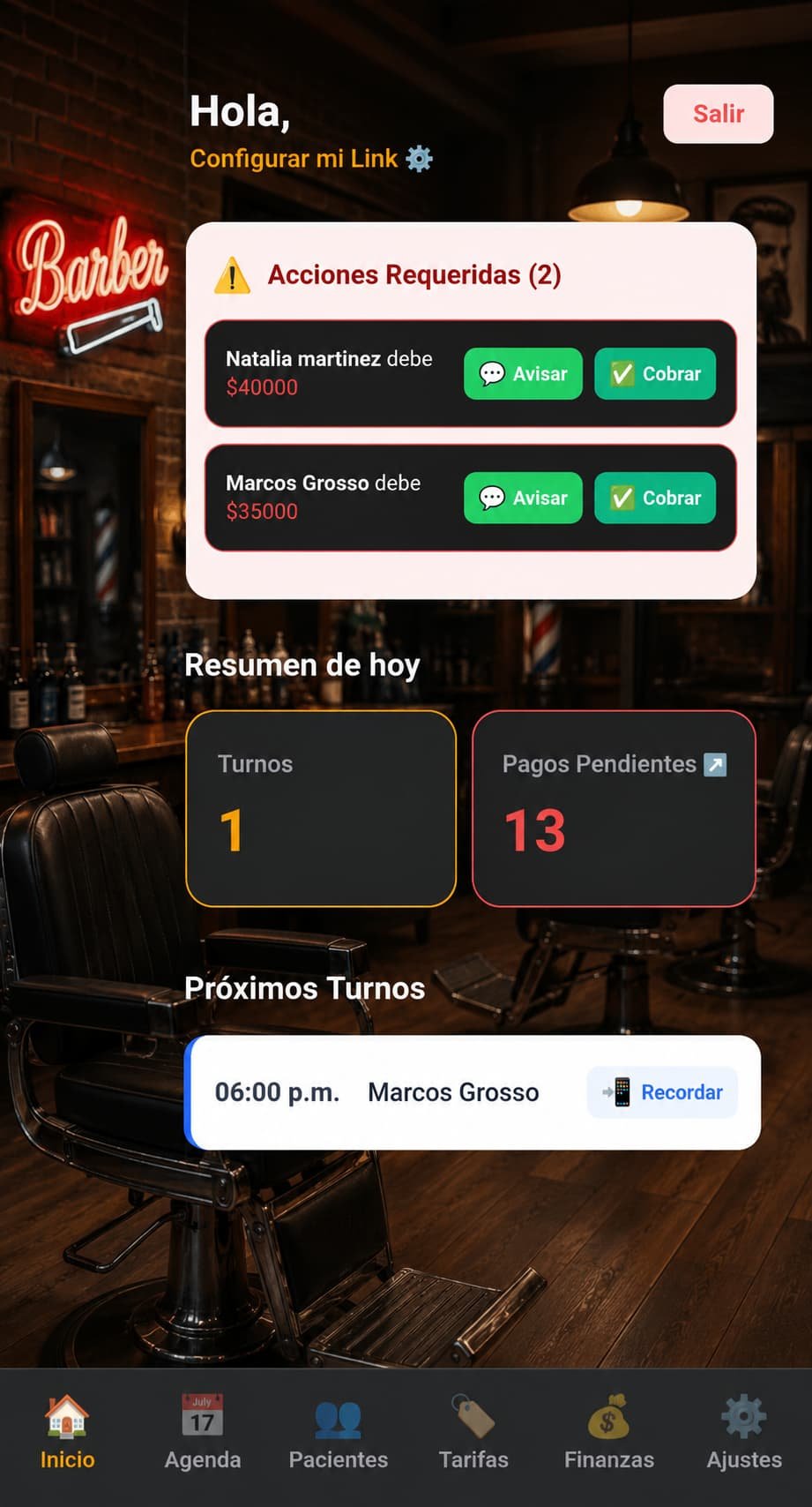 Gestión Turnos Pro - Reservas online para profesionales